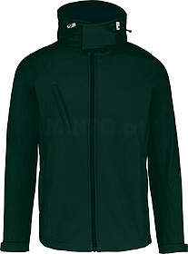 K413 Blusão softshell com capuz amovível tam: M cor: Bottl...