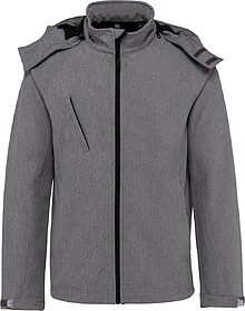 K413 Blusão softshell com capuz amovível tam: XL cor: Marl...