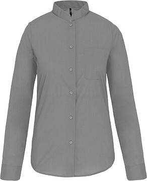 Camisa de senhora com gola à padre manga comprida K514