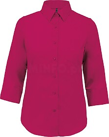 K558C Camisa popeline poliéster/ algodão manga a 3/ 4 de t...