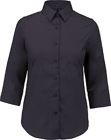 K558C Camisa popeline poliéster/ algodão manga a 3/ 4 de t...