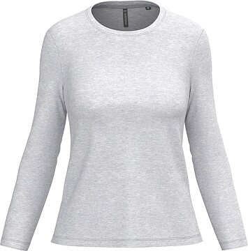 T-shirt de senhora de manga comprida e decote redondo K383