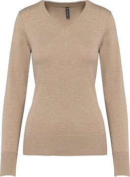 Pullover de senhora decote V K966