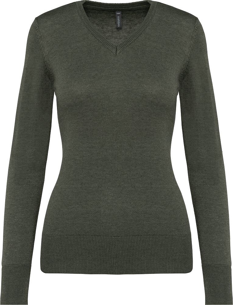 Pullover de senhora decote V K966