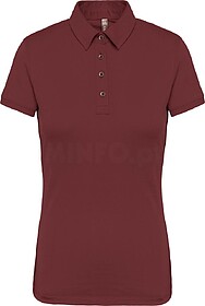K263 Polo jersey de senhora de manga curta tam: L cor: Wine ...