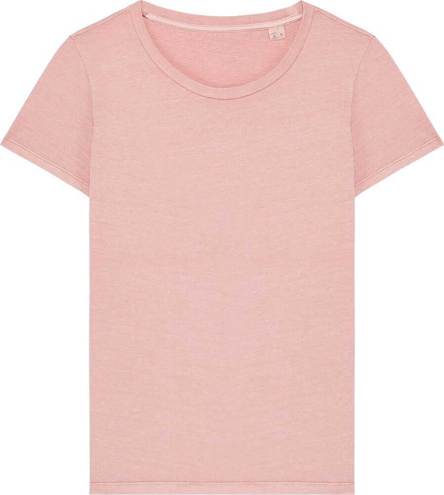 T-shirt eco-responsável com aspecto lavado de senhora NS316