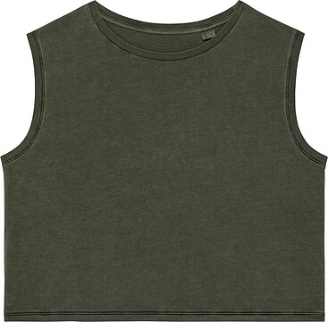 Top curto eco-responsável sem mangas de senhora NS342