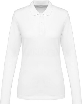 Polo Supima® de manga comprida de senhora PK203