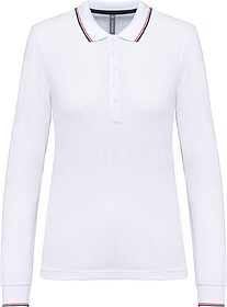 K281 Polo malha piqué de manga comprida de senhora tam: L c...
