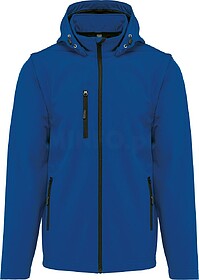K422 Blusão softshell 3 camadas com capuz e mangas amovíve...