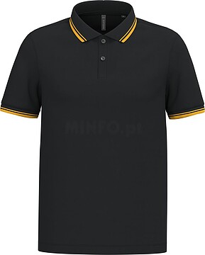 Polo de manga curta para homem com riscas em contraste K272