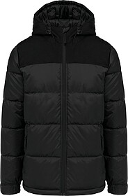 K6163 Parka acolchoada com capuz bicolor unissexo tam: XXL c...