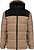 Parka acolchoada com capuz bicolor unissexo K6163 - imagem 1