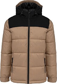K6163 Parka acolchoada com capuz bicolor unissexo tam: XXL c...