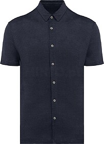 SP517 Camisa de manga curta em linho de homem tam: XL cor: N...