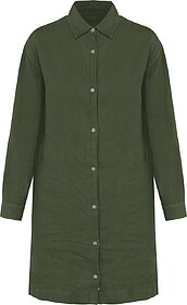 SP5008 Vestido camiseiro em linho de senhora tam: L cor: Org...