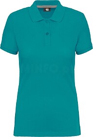 WK275C Polo de senhora manga curta tam: XS cor: Teal Blue : ...
