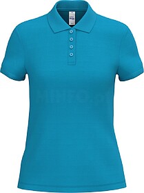 IB221C Polo piqué de senhora tam: XS cor: Ideal Atoll Blue ...