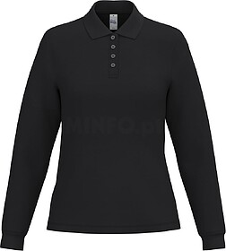 IB223C Polo piqué manga comprida de senhora tam: M cor: Ide...