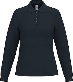 IB223C Polo piqué manga comprida de senhora tam: L cor: Ide...