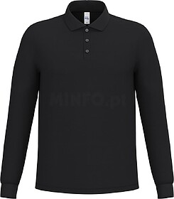 IB290C Polo piqué manga comprida de homem tam: L cor: Ideal...