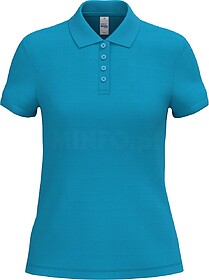 IB296C Polo piqué de senhora tam: XL cor: Ideal Atoll Blue ...