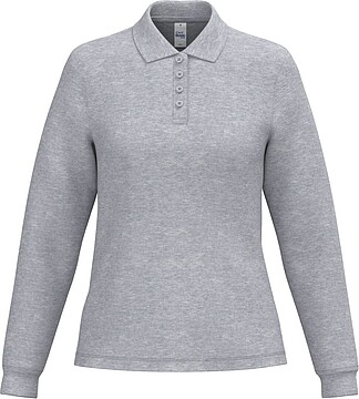 Polo piqué manga comprida de senhora IB291