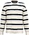 Sweatshirt eco-responsável decote redondo às riscas com ombros descaídos unissexo NS450 - imagem 1