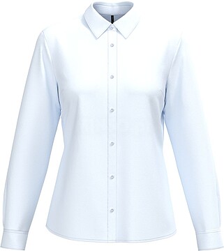 Camisa popeline polialgodão de tratamento fácil de senhora K584