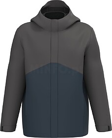 K6169 Parka 3 em 1 impermeável com capuz bicolor unissexo t...