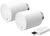 Shelly BLU TRV x2 + Shelly Blu Gateway Gen3 - WiFi 2.4 GHz IEEE802.11 b/g/n/ Bluetooth - Cabezal Termostático Inteligente - Incluye HUB/ Gateway - Control preciso de temperatura - Compatible con Alexa y Google SH-BLU-TRVX2-SH-BLU-GATEWAY-GEN3