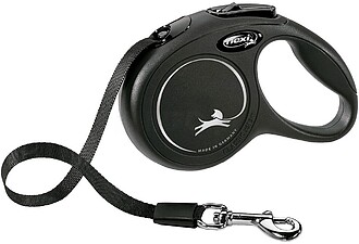 06714 COLEIRA EXTENSÍVEL FLEXI CLASSIC PRETA, FITA 3 m, XS,...