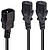 2M C14 to 2X C13 Y Extension Cable 30039 - imagem 1