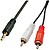 Audio Cable 2XPHONO-3 5MM/1M 35680 - imagem 1