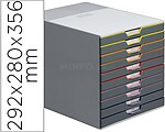 Fichero de Gavetas de Secretaria Durable Varicor Empilhaveis 10 Gavetas Plastico 292X280X356 MM 7610-27