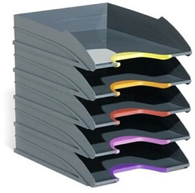 7705-57 : BANDEJA SECRETARIA DURABLE PLASTICO CINZA 255X55X3...