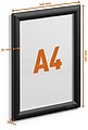 Marco porta anuncios durable din a4 marco aluminio color negro Marco porta anuncios durable din a4 marco aluminio color negro 479601