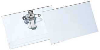 Porta Nomes Horiz 90x54mm Durable c/Alfinete e Mola- 25un Po...