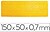 Simbolo Adesivo Durable PVC Forma de Linha para Delimitacao de Chao Amarelo 150X50X0,7 MM Pack de 10 Unidades - imagem 1