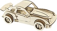 Coche Deportivo Alemán de Madera 3D para Construir, Corte Láser G-64006