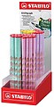 Stabilo Easygraph Pastel Expositor com 60 Lápis de Grafite - Para Uso Destro e Canhoto - Mina HB de 3.15mm - Design Ergonómico - Cores Sortidas 320/60-4HB