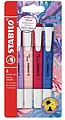 Stabilo Swing Cool Naturecolors Wildflower Pack com 4 Marcadores - Corpo Plano - Ponta Chanfrada - Traço entre 1 e 4mm - Tinta à Base de Água - Anti-secagem - Cores Sortidas 275/4-10
