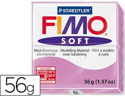 8020-62 : PASTA PARA MODELAR STAEDTLER FIMO SOFT 56 GR COR VIOLETA CLARO