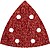 Pack 5 Folhas de Lixa Adesivas, Corindão Grão 80 Perfuradas 95MM Wolfcraft 82562 - imagem 1