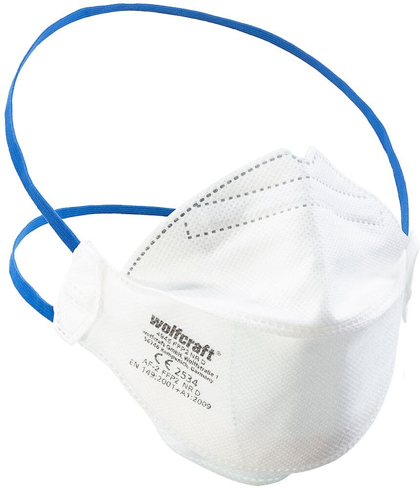 Pack 2 Más Caras de Proteção Respiratória FFP2 NR D 4945000 Wolfcraft G-82875