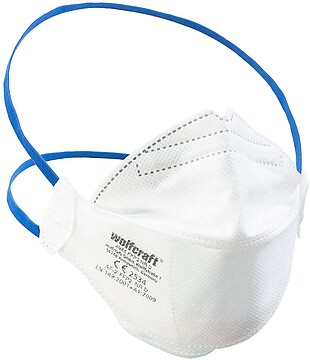 G-82875 : 82875 PACK 2 MÁS CARAS DE PROTEÇÃO RESPIRATÓRIA FFP2 NR D 4945000 WOLFCRAFT