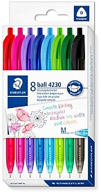 Staedtler 4230 M Pack com 8 Canetas Retráteis - Ponta 1mm -...