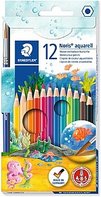 Staedtler Noris Aquarela Pack de 12 Lápis Hexagonais de Cor...