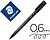 Staedtler Lumocolor 318 Marcador Permanente - Ponta Fina Redonda - Traço 0.6mm - Tampa com Clip - Secagem Rápida - Cor Preta - imagem 1