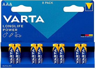 38605 PILHA VARTA LONG LIFE POWER AAA LR03 PAQUETE 8UN